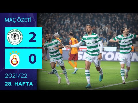 ÖZET: Konyaspor 2-0 Galatasaray | 28. Hafta – 2021/22