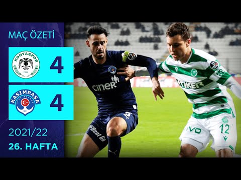 ÖZET: Konyaspor 4-4 Kasımpaşa | 26. Hafta – 2021/22