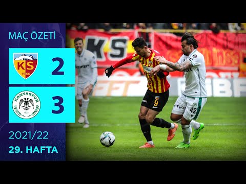 ÖZET: Yukatel Kayserispor 2-3 Konyaspor | 29. Hafta –  2021/22